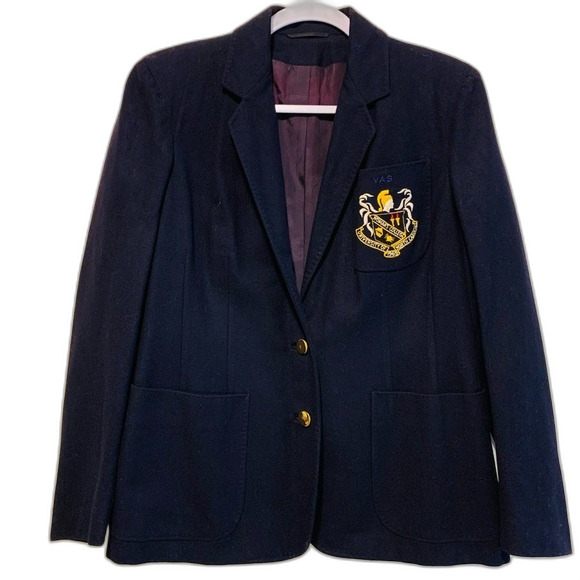 Vintage navy wool University of North Carolina Womens College 1965 class blazer - Picture 1 of 13